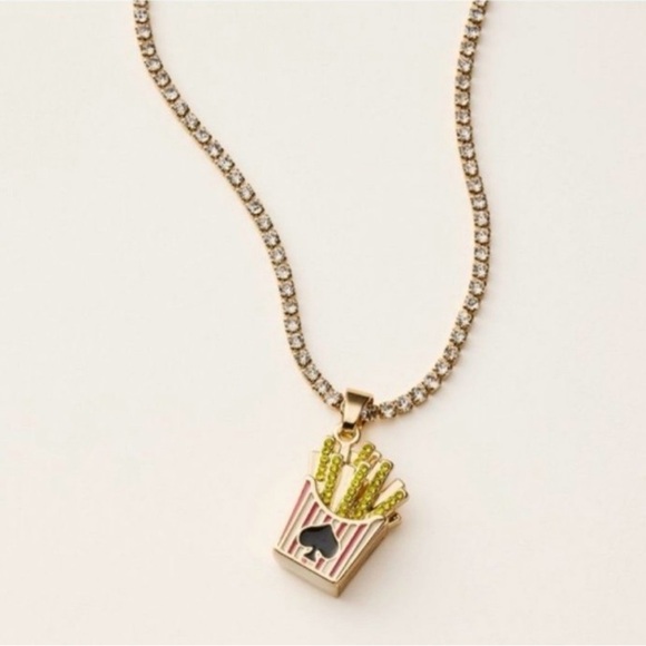 NIB - KATE SPADE X Target 2025 LIMITED EDITION Collab - Gold French Fry Necklace - Picture 2 of 9
